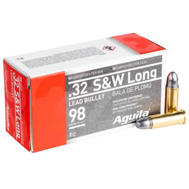 Aguila 32 S&W Long 98gr LRN Handgun Ammo - 50 Rounds