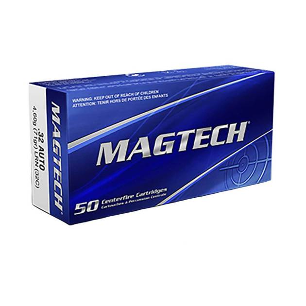 Magtech Range/Training 32 Auto (ACP) 71gr LRN Centerfire Handgun Ammo - 50 Rounds