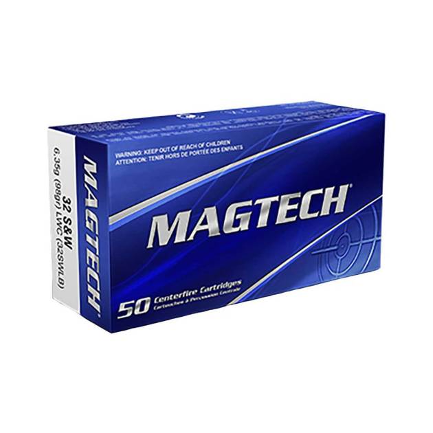 Magtech Range/Training 32 S&W Long 98gr LWC Centerfire Handgun Ammo - 50 Rounds