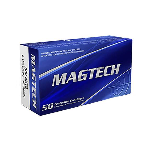 Magtech Range/Training 380 Auto (ACP) 95gr JHP Centerfire Handgun Ammo - 50 Rounds