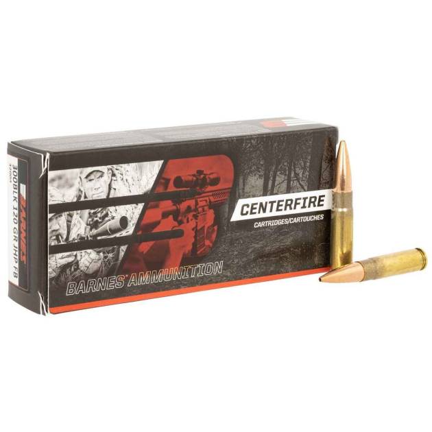 Barnes Bullets 300 AAC Blackout 120gr JHP Rifle Ammo - 20 Rounds