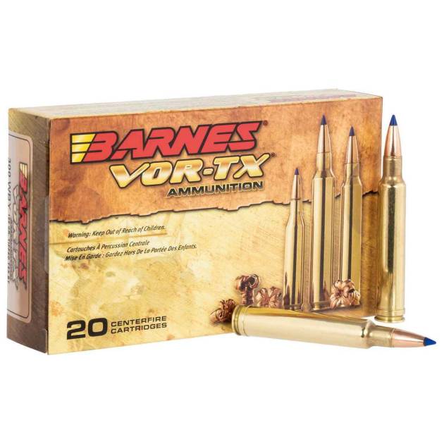 Barnes VOR-TX 300 Weatherby Magnum 180gr TSX BT Rifle Ammo - 20 Rounds