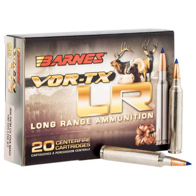Barnes VOR-TX LR 300 Remington Ultra Magnum 190gr LRX BT Rifle Ammo - 20 Rounds