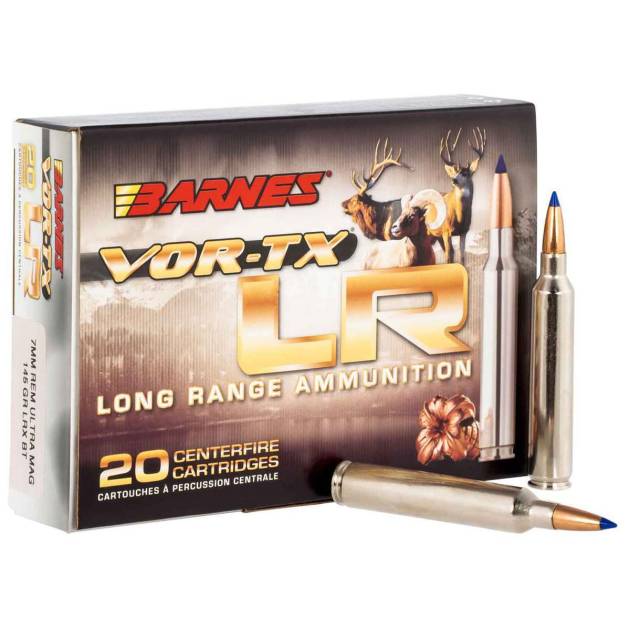 Barnes VOR-TX LR 7mm Remington Ultra Magnum 145gr LRX BT Rifle Ammo - 20 Rounds