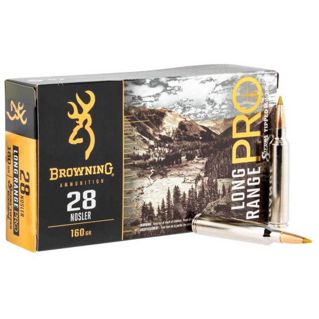 Browning Long Range Pro 28 Nosler 160gr Sierra MatchKing BTPT Rifle Ammo - 20 Rounds