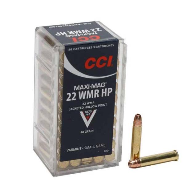 CCI Maxi Mag 22 WMR (22 Mag) 40gr JHP Rimfire Ammo - 50 Rounds