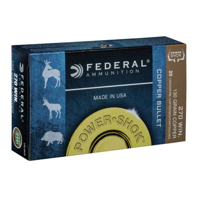 Federal Power-Shok 270 Winchester 130gr CHP Rifle Ammo - 20 Rounds
