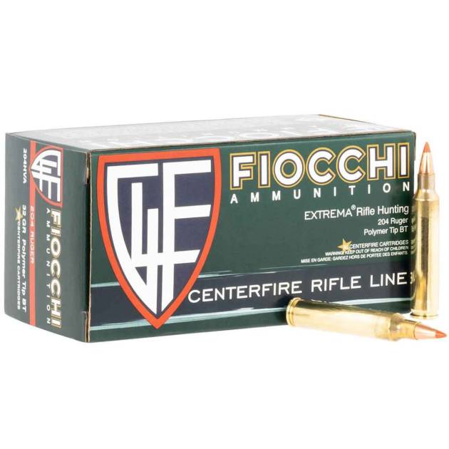 Fiocchi FXT 204 Ruger 32gr V-MAX Rifle Ammo - 50 Rounds