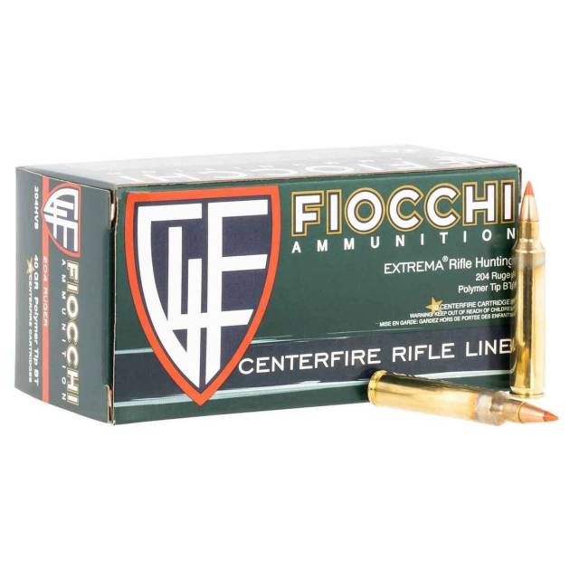 Fiocchi Field Dynamics 204 Ruger 40gr V-Max Rifle Ammo - 50 Rounds