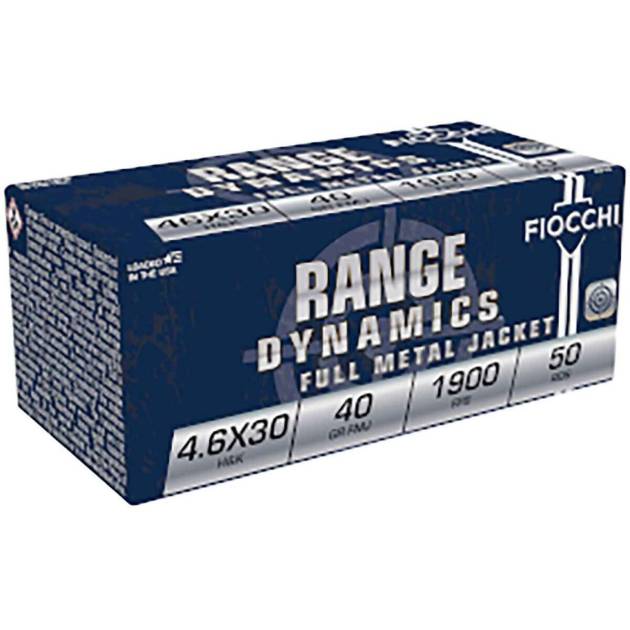 Fiocchi Training Dynamics 4.6x30mm H&K 40gr Full Metal Jacket Rifle Ammo - 50 Rounds
