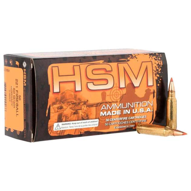 HSM Varmint 221 Remington Fireball 50gr VMX Rifle Ammo - 50 Rounds