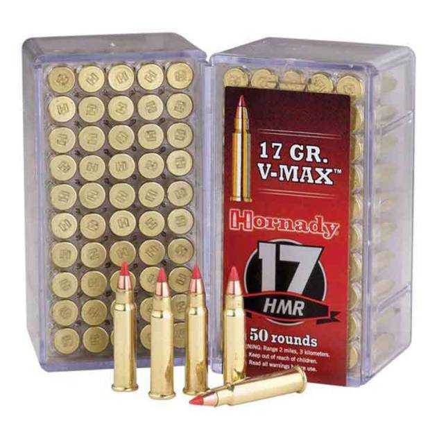 Hornady 17 HMR 17gr V-Max Rimfire Ammo - 50 Rounds