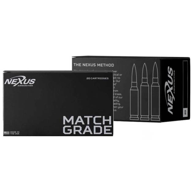 Nexus Ammunition Match Grade 300 Winchester Magnum 220gr HPBT Rifle Ammo - 20 Rounds