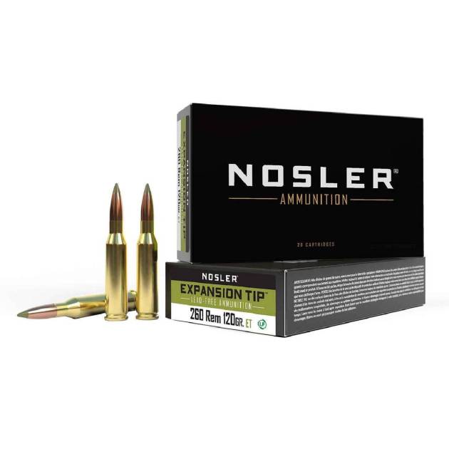 Nosler Expansion Tip 260 Remington 120gr TPFMJ Rifle Ammo - 20 Rounds