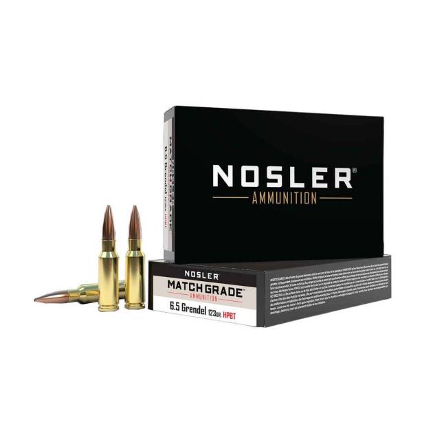 Nosler Match Grade 6.5 Grendel 123gr HPBT Custom Competition Rifle Ammo - 20 Rounds
