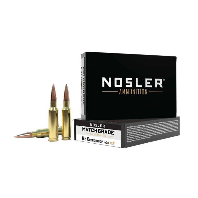 Nosler Match Grade 6.5mm Creedmoor 140gr HPBT Centerfire Rifle Ammo - 20 Rounds