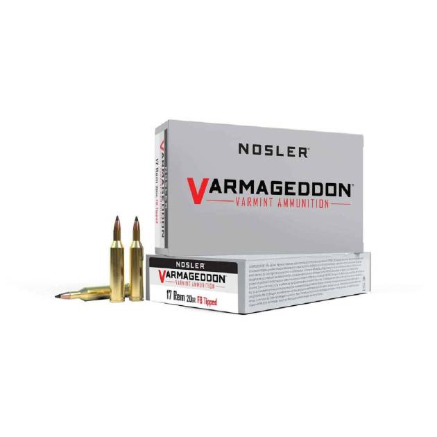 Nosler Varmageddon 17 Remington 20gr FBT Centerfire Rifle Ammo - 20 Rounds
