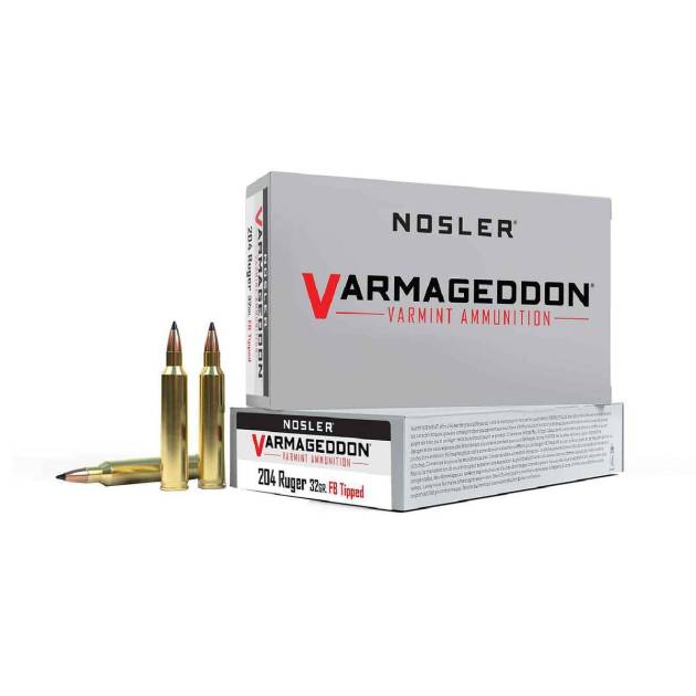 Nosler Varmageddon 204 Ruger 32gr FB Tipped Rifle Ammo - 20 Rounds