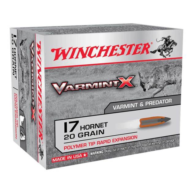 Winchester 17 Hornet 20gr Polymer Tip Centerfire Rifle Ammo - 20 Rounds