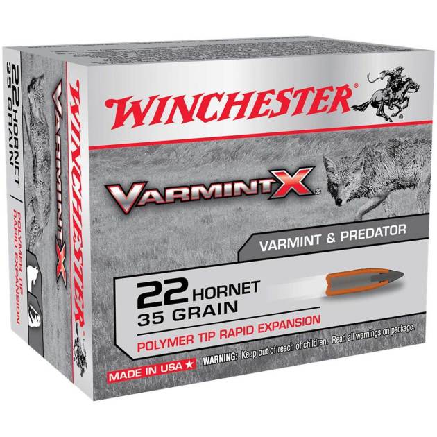 Winchester Varmint X 22 Hornet 35gr Rifle Ammo - 20 Rounds
